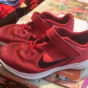 Red Nikes boys size 13c